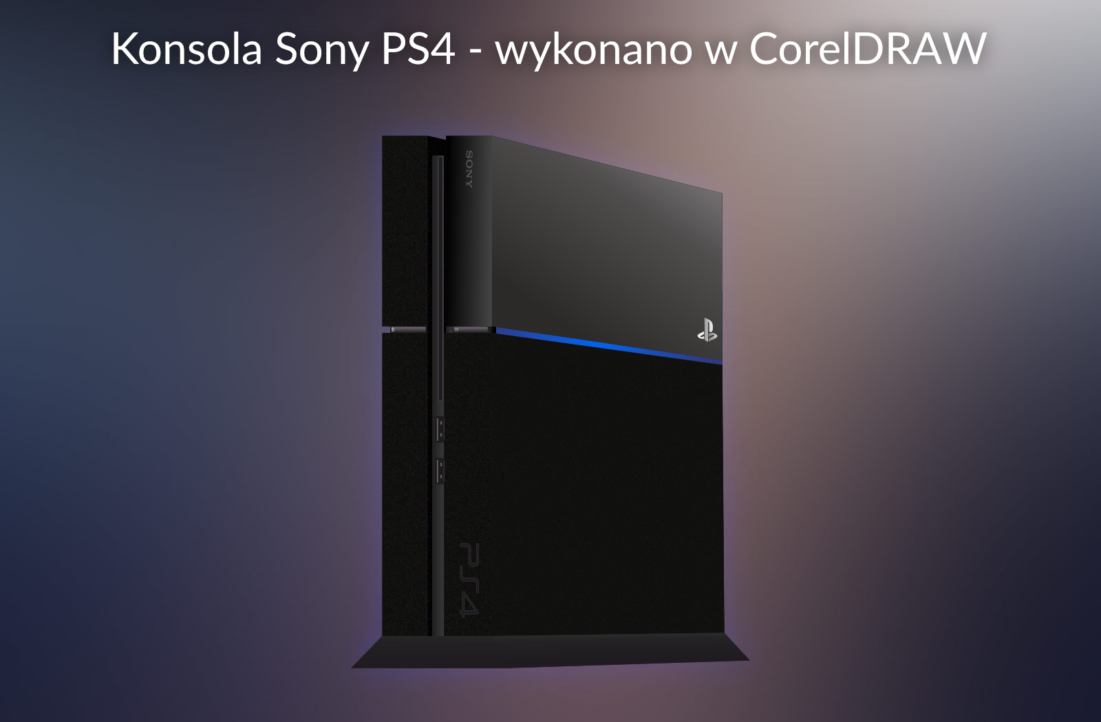 Konsola PS4 (wykonana w CorelDraw)